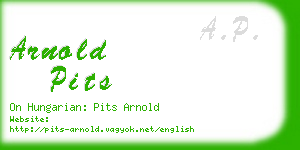 arnold pits business card